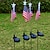 זול נורות לד סולארים-4 יחידות אורות דגל אמריקאי יום עצמאות שמש גן led אורות תאורה דקורטיבית חיצונית תאורת led עמיד למים עבור בית גינה קישוט רחוב
