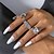 cheap Rings-3pcs Ring For Women&#039;s Birthday Party Evening Gift Alloy Classic Precious