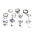 cheap Trendy Jewelry-11pcs Ring For Women&#039;s Birthday Sport Gift Acrylic Alloy Classic Precious