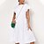 cheap Women&#039;s Dresses-Women&#039;s Shift Dress Knee Length Dress Green White Red Beige Short Sleeve Pure Color Ruffle Spring Summer Round Neck Casual Classic 2022 S M L XL