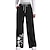 cheap Women&#039;s Pants-Women&#039;s Casual / Sporty Athleisure Side Pockets Elastic Drawstring Design Print Culottes Wide Leg Chinos Sweatpants Full Length Pants Micro-elastic Casual Weekend Butterfly Mid Waist Comfort Loose