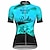 cheap Cycling Jerseys-21Grams® Women&#039;s Short Sleeve Cycling Jersey Graphic Bike Top Mountain Bike MTB Road Bike Cycling Green Sky Blue Orange Spandex Polyester Breathable Quick Dry Moisture Wicking Sports Clothing Apparel