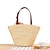cheap Bags-Women&#039;s Polyester Cotton Top Handle Bag Straw Bag Shoulder Bag Zipper Daily Going out Solid Color Camel