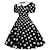 abordables Costumes vintage et anciens-1950s robe de vacances Robe de cocktail Robe vintage Robe Bal Masqué Robe évasée Femme Pois Mascarade Fête / Soirée Robe