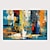 halpa Abstraktit taulut-käsintehty öljymaalaus kangasseinä taidekoriste abstrakti veitsi maalausmaisema punainen kodin sisustukseen rullattu kehyksetön venyttämätön maalaus