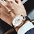 preiswerte Mechanische Uhren-mechanische Uhr für Herren Business Luxus analoge Armbanduhr Kalenderautomatischer Selbstaufzug Mondphase wasserdichte nachtleuchtende echte Lederuhr Geschenk