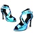 ieftine Pantofi Dans Latin-Pentru femei Încălțăminte latină Pantofi De Dans Interior Performanță Pantofi Spumante Călcâi Strălucire Toc Înalt Pantofi vârf deschis Buclă Cureaua de legătură Adulți Argintiu Auriu Albastru