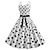 preiswerte Historische &amp; Vintage-Kostüme-Polka-Dot 1950s Urlaubskleid Cocktailkleid Kleid Maskerade Gestreift Flare-Kleid Damen Punkt Maskerade Party / Abend Kleid