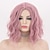 billiga Syntetiska peruker utan hätta-rosa peruker för kvinnor lösa lockiga syntetiska peruker baby rosa hår peruker till fest rosa cosplay peruk mittendel korta lockiga peruker lemeiz-125 julfest peruker