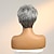 Χαμηλού Κόστους Περούκες από Ανθρώπινη Τρίχα Χωρίς Κάλυμμα-Φυσικά μαλλιά Περούκα Κοντό Ίσιο Με αφέλειες Σκούρο γκρι Μαλακό Πάρτι Γυναικεία Χωρίς κάλυμμα Βραζιλιάνικη Γυναικεία Γκρι 8 Ίντσες Πάρτι / Βράδυ Καθημερινά Καθημερινά Ρούχα
