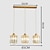 voordelige Kroonluchters-65 cm drie hoofd kroonluchter led hanglamp kristal metalen moderne luxe creatieve hangende lamp