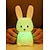 billige Indretnings- og natlamper-led kanin natlys bunny lampe til børn berøringssensor dyr tegneserie sød lampe farverig usb genopladelig silikonegave børneværelse pige dreng tumling kawaii værelse dekoration soveværelse sengelampe