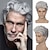 cheap Mens Wigs-Mens Short Grey Wig Short Curly Gray Wig Synthetic Heat Resistant Hair Replacment Wig for Daily Party Costumes