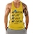 cheap Gym Tank Tops-Men&#039;s Tank Top Vest Hot Stamping Graphic Prints Letter Plus Size Crew Neck Daily Sports Print Sleeveless Tops Designer Fashion Classic Hawaiian White Black Yellow / Summer / Summer