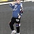 olcso Szettek-2 darab gyerek fiú kapucnis nadrág tréningruha hosszú ujjú fehér fekete poros kék betűmintás kültéri menő utcai stílusú szett