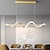 זול אורות תליון-100 ס&quot;מ אור תליון led מתכת בסגנון אמנותי מודרני מנורת מסעדה בסגנון נורדי עיצוב יצירתי נברשת ספירלה