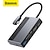 Χαμηλού Κόστους Διανομείς και διακόπτες USB-BASEUS USB 3.0 USB C Κόμβοι 6 Λιμάνια Υψηλής Ταχύτητας Δείκτης LED Με τον αναγνώστη καρτών (s) Διανομέας USB με USB 3.0 Ήχος 3,5 mm HDMI Παράδοση ρεύματος Για