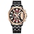 levne Quartz hodinky-MINI FOCUS Muži Křemenný Voděodolné Stopky Svítící Datum dne Slitina Hodinky