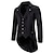 cheap Medieval-Punk &amp; Gothic Medieval Steampunk 18th Century Coat Tuxedo Trench Coat Vampire Men&#039;s Halloween Event / Party Coat