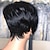 baratos Perucas capless de cabelo natural-Peruca de cabelo humano de corte curto pixie com franja para mulheres negras brasileiras baratas feitas à máquina peruca de cabelo humano perucas pretas naturais