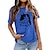 cheap Women&#039;s Clothing-Women&#039;s T shirt Basic Print Animal Basic Round Neck T-shirt Sleeve Standard Summer Blue White Dark Pink Orange Dark Gray