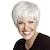 abordables perruque plus âgée-perruques grises pour femmes perruques grises courtes pour femmes blanches vague naturelle synthétique pleine vieille perruque pour femmes d&#039;âge moyen dame de bureau