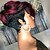 ieftine Peruci fără Capac din Păr Uman-perucă roșu închis pixie cut perucă bob scurtă cu breton natural peruci braziliane pentru femei cosplay full machine perucă păr uman 1b99j