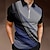 cheap Men&#039;s 3D Zipper Polo-Men&#039;s Polo Shirt Golf Shirt Streamer Turndown Black / Gray Blue Purple Green 3D Print Casual Daily Short Sleeve Zipper Clothing Apparel Sports Fashion Casual Comfortable