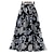 olcso Női szoknyák-Női Divat Hosszú hossz Hinta Szoknyák Szabadság Vakáció Virágos Nyomtatott Fekete Arcpír rózsaszín L XL 2XL / Bő
