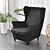 voordelige Hoes voor wingback-stoel-effen kleur stretch wingback stoel hoes vleugel stoel kussenovertrekken spandex stof wingback fauteuil cover met zitkussenhoes voor woonkamer bedroomfit ikea strandmon stoel