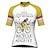 cheap Cycling Jerseys-21Grams Women&#039;s Cycling Jersey Short Sleeve Bike Top with 3 Rear Pockets Mountain Bike MTB Road Bike Cycling Breathable Quick Dry Moisture Wicking Reflective Strips White Green Yellow Graphic