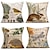 cheap Animal Style-Vintage Double Side Cushion Cover 4PC/set Soft Decorative Square Throw Pillow Cover Cushion Case Pillowcase for Sofa Bedroom Superior Quality Machine Washable