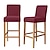 cheap Dining Chair Cover-2 Pcs Stretch Bar Stool Cover Pub Counter Stool Chair Slipcover for Dining Room Cafe Furniture Seat Cover Stretch Protectors Non Slip with Elastic Bottom
