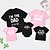 cheap Tops-Family Look T shirt Tops Letter Causal Print Multicolor Short Sleeve Casual Matching Outfits