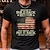 cheap Men&#039;s Casual T-shirts-Men&#039;s T shirt Tee Hot Stamping Graphic Patterned National Flag Letter Crew Neck Street Casual Short Sleeve Tops Basic Fashion Classic Comfortable Wine White Black / Summer / Summer