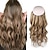cheap Clip in Hair Extensions-Real Human Hair Halo Hair Extensions with Invisible Fish Line Chestnut Brown with Dark Dirty Blonde Highlights P6-12#