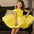 cheap Party Dresses-Kids Girls&#039; Dress Sequin Sleeveless Performance Wedding Party Sparkle Bow Princess Sweet Cotton Tulle Above Knee Pink Princess Dress A Line Dress Flower Girl&#039;s Dress Summer Spring 3-12 Years Yellow