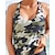 cheap Tankinis-Women&#039;s Swimwear Tankini 2 Piece Normal Swimsuit Camo High Waisted Army Green V Wire Padded Bathing Suits Vacation Sexy Sports / Strap / New / Strap