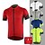 cheap Cycling Jerseys-Arsuxeo Men&#039;s Short Sleeve Cycling Jersey Summer White Red Blue Bike Bicycle Shirt Zipper Pockets Polyester Patchwork Bike Top Mountain MTB Road Bike Moisture Wicking Breathable Reflectiv