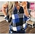 cheap Basic Women&#039;s Tops-Women‘s Plaid Blouse Zip Up V Neck Top Long Sleeves Adjustable sleeves loose Shirt Female Daily Spring Summer Unpositioned printing
