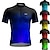 cheap Men&#039;s Jerseys-21Grams Men&#039;s Cycling Jersey Short Sleeve Bike Top with 3 Rear Pockets Mountain Bike MTB Road Bike Cycling Breathable Moisture Wicking Quick Dry Reflective Strips Red Blue Sky Blue Polyester Sports