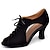 cheap Latin Shoes-Women&#039;s Latin Shoes Dance Shoes Indoor Performance Velvet Heel Tulle High Heel Peep Toe Lace-up Adults&#039; Black Brown Drak Red