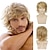 billige Herreparykker-herre blond parykk kort fluffy lagdelt blond parykk naturlig syntetisk halloween cosplay hår parykk for mannlig fyr