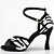cheap Women&#039;s Dance Shoes-Women&#039;s Latin Shoes Indoor Performance ChaCha Satin Practice Pattern / Print High Heel Peep Toe Cross Strap Adults&#039; Black-white