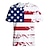 Недорогие Аниме Футболки-День независимости 4 июля Флаг США Как у футболки Аниме Мультяшная тематика Аниме 3D Харадзюку Графический Каваи Назначение Для пары Муж. Жен. Взрослые Снова в школу! 3D печать