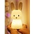 tanie Lampki nocne i dekoracyjne-led rabbit night light bunny lamp for kids touch sensor animal cartoon cute lamp colorful usb rechargeable silicongift przedszkola dziewczyna chłopiec maluch kawaii room decoration sypialnia lampka