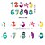 cheap Decorative Wall Stickers-Cartoon Number Animals Wall Sticker Removable PVC Cute Numbers Art Decal For Children‘s Bedroom Diy Home Decer 29X18cm Wall Stickers for bedroom living room
