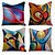 cheap Abstract Style-Abstract Double Side Cushion Cover 4PC Soft Decorative Square Throw Pillow Cover Cushion Case Pillowcase for Sofa Bedroom Superior Quality Mashine Washable