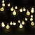 baratos Mangueiras de LED-Luzes de corda de globo solar ao ar livre 10m 50leds decoração de casamento bola de cristal luzes de pátio com 8 modos à prova d&#039;água para jardim festa de gramado casamento pátio decorações de pátio