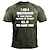 cheap Men&#039;s Tees &amp; Tank Tops-Men&#039;s Unisex T shirt Tee Letter Graphic Prints Crew Neck Army Green Dark Gray Navy Blue 3D Print Outdoor Street Short Sleeve Print Clothing Apparel Sports Designer Casual Big and Tall / Summer